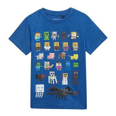 Boys' blue 'Minecraft' print t-shirt